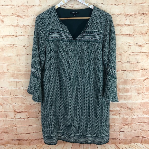 Madewell Bell Sleeve Silk Shift dress - Picture 2 of 7
